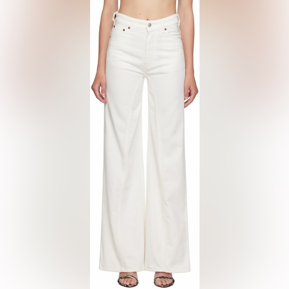 Victoria Beckham Denim - Victoria Beckham High Waist Flare Jean Bianca in White - 27